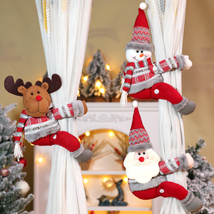 Décorations de rideaux de Noël en gros 2025 pour produits et cadeaux : Adorables ornements Bonhomme de neige, Vieil homme, Élan - Product Image 1