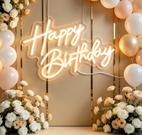 Enseigne néon LED personnalisée pour anniversaire, décoration de fête, toile de fond, chiffre d'âge personnalisé, lumière néon pour femmes et hommes, célébration d'anniversaire