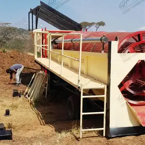 Washing Plant Gold Trommel Screen Mini Portable Mobile Gold Trommel Wash Plant For Gold Mining Placer Washing