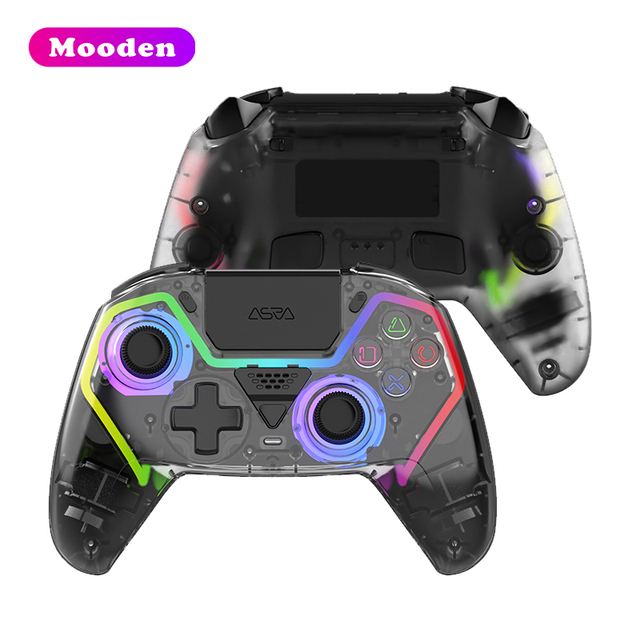 F HG04I Wireless Game Controller RGB Lighting Vibration Gamepad Support iOS Android PC Steam Mac Compatible For P5 gaming