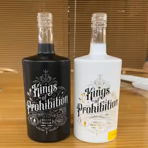Venta caliente al por mayor de encargo barato 750ml personalizable de alta capacidad de licor/licores/XO/brandy botella de alcohol de vidrio con tapa - Product Image 1