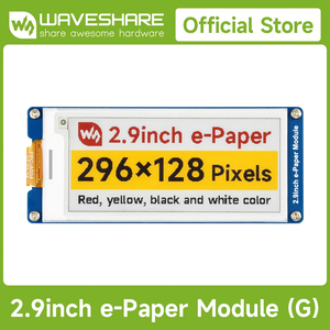 จอแสดงผล E-Paper ขนาด 2.9 นิ้ว ยี่ห้อ Waveshare (G) จอ E-ink สำหรับ Raspberry Pi/ESP32/Arduino, ความละเอียด 296x128, สีแดง/เหลือง/ดำ/ขาว, รองรับ SPI K 688 - Product Image 2