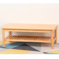 Salon 2 couches Table basse Snack Tables d'extrémité Table Console en bois avec étagère de rangement pour bureau à domicile
