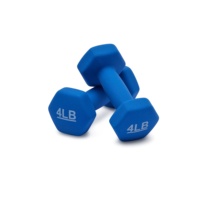 Haltères hexagonaux anti-roulement en fonte pour femmes, pour la maison, la gym, l'exercice aérobie, le renforcement musculaire, avec logo personnalisé imprimé, paires d'haltères en néoprène