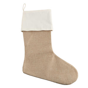 Chaussettes de Noël en jute modèle JZH0062 de l'usine <span class=keywords><strong>OLALA</strong></span> LAU, 30x45cm, sacs cadeaux pour enfants, design flocon de neige, festifs - Product Image 2