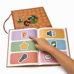 Libro Educativo <span class=keywords><strong>de</strong></span> Escucha y Habla, Tapa Dura, Cosido con Hilo, Abierto Plano, con Marcapáginas <span class=keywords><strong>de</strong></span> Cinta, Impresión Personalizada para Entrenamiento en Inglés - Product Image 4