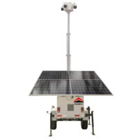 Nouvelle arrivée remorque de surveillance à énergie solaire 2*590W pour la surveillance du chantier de construction