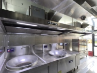 POLYGEE Hotte de cuisine en acier inoxydable de 2 mètres avec purificateur d'air électrostatique ESP, extracteur d'air, élimination de la brume d'huile de cuisine