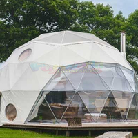 Dôme géodésique extérieur blanc personnalisé, serre transparente, tente dôme de luxe, tente de glamping moderne, tente pour événements quatre saisons
