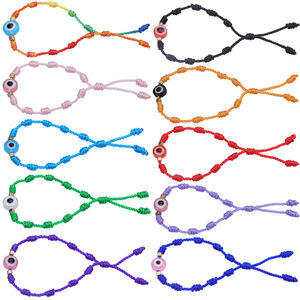 Venta al por mayor en Stock joyería colorida hecha a mano anudada Nylon étnico mano cuerda Rosario amistad pareja cuentas <span class=keywords><strong>mal</strong></span> <span class=keywords><strong>de</strong></span> <span class=keywords><strong>ojo</strong></span> <span class=keywords><strong>pulsera</strong></span> - Product Image 2