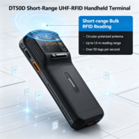 Terminal portable RFID UHF courte portée DT50D, PDA Android, lecteur de codes-barres 1D 2D, lecteur RFID, gestion des stocks et des actifs en entrepôt