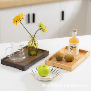 Rectangular Wooden <b>Serving</b> <b>Tray</b> For Hotel Tea House Home Breakfast Coffee Tea Cake Bread Durable Solid Color - Product Image 3
