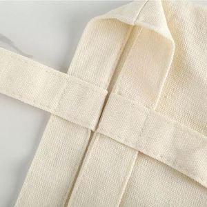 Sacs de courses réutilisables personnalisés en gros avec logo imprimé, sacs fourre-tout en toile de coton blanc uni vierge avec personnalisation - Product Image 3