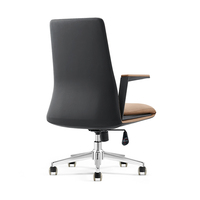 Chaise de bureau de direction de luxe ergonomique pivotante moderne en cuir véritable, réglable en hauteur, haut de gamme