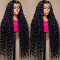 Wig Tanpa Lem Grosir 5*5 Lace Front HD Transparan, Wig Keriting Dalam, Rambut Asli Brasil, Wig Rambut Manusia