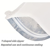 Sac d'emballage autoportant en grains de café transparent Valve d'air unidirectionnelle Fermeture à glissière étanche à l'humidité Plastique plaqué aluminium