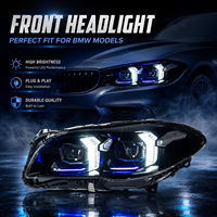 Feux avant à LED pour BMW F10 Série 5 2011-2017, design Fang, feux de jour DRL, clignotants dynamiques, projecteur de phare
