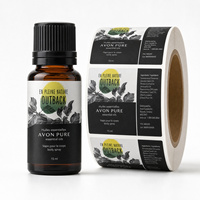 Etiquetas Adhesivas Personalizadas Verdes para Botellas de Aceites Esenciales, para Empaquetado de Productos de Aromaterapia
