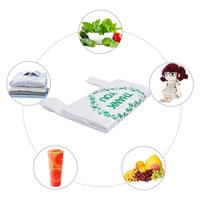 Approvisionnement d'usine supermarché biodégradable robuste merci t-shirt sac d'épicerie en plastique poly poignée en plastique sac de transport