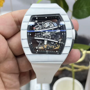 Nuevo y moderno reloj de lujo para hombre, elegante, con reserva de marcha, correa de 20 mm, modelo 6101, color blanco, de alta calidad. - Product Image 6