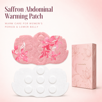 Patch Adhésif Chauffant au Safran pour le Ventre – Confort Menstruel, Soin Lombaire pour Femmes – Idéal Maison, Bureau, Voyage, Nuit, Repos