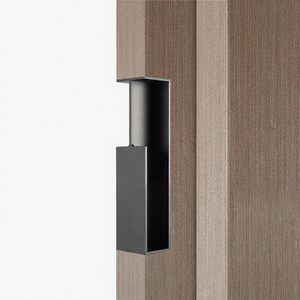 Manija de Puerta Corredera Empotrada de Estilo Alemán Minimalista, Grosor de 3 mm, Empujar y Tirar, Oculta, Ambidiestra, Fácil Instalación - Product Image 1