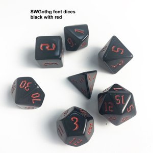 RTS New Font Black <strong>Dices</strong> DND Polyhedral Colored Multi <strong>Colors</strong> Custom 7PCS Per <strong>Set</strong> Plastic <strong>Dices</strong> <strong>Set</strong> - Product Image 2