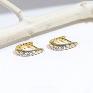 Pendientes de Moda Messi Gems MSE-773, Joyería de Plata 925, Pendientes Redondos con Diamantes Cultivados en Laboratorio - Product Image 2