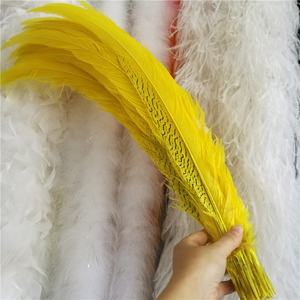 カーニバル用バックパックコスチュームヘアドレス装飾用,50-65cm染めシルバーキジの羽 - Product Image 6