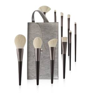 ชุดแปรงปัดขนแบบมีด้ามจับไม้พียูสีน้ำตาล10ชิ้นชุดแปรงปัดขนตาโลโก้ส่วนตัวคุณภาพสูง - Product Image 5