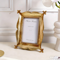 Cadre Photo Vintage en résine Couronne dorée antique Cadre baroque Ameublement Décorations de table Cadre français