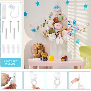 Stuffed Animal Cotton Toy Pet Hanging Storage with Screw-In Adhesive Hooks - Product Image 6