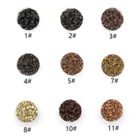 100 helai cincin Nano Tautan mikro rambut manusia ekstensi pirang alami manik mikro Loop pra-bonded Remy rambut lurus Eropa