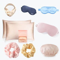 OEKO-100 19-30MM 100% masque pour les yeux en soie de mûrier taie d'oreiller en soie et taie d'oreiller en soie bandeau boîte-cadeau