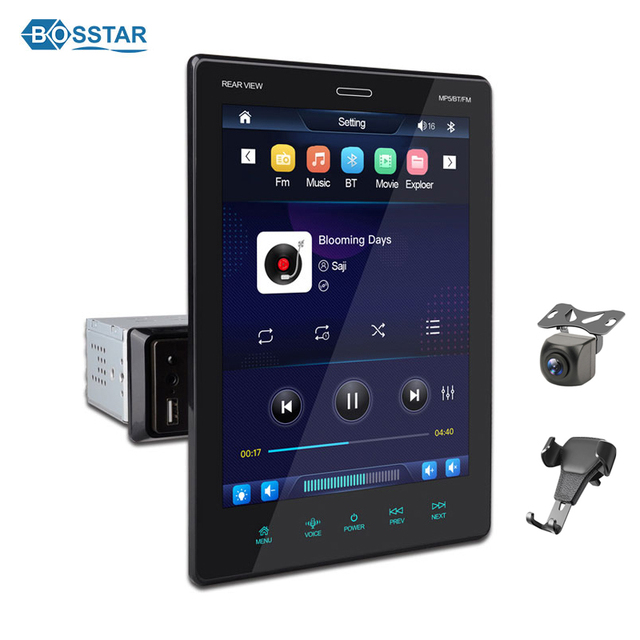 9.5 Inch Vertical Style Android Radio 1 DIN Car Multimedia Player Autoradio Navigation