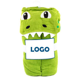 Toalla de Baño con Capucha para Niños, Diseño Divertido de Animales de Dibujos Animados, Suave, Ecológica, a Prueba de Niños, de Secado Rápido, Antimicrobiana, de Algodón Tejido - Product Image 1