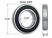MLZ WM Marque 6209c3 6209-Z-C3 Roulements À Billes 6209 2z c3 6209-2Z C3 6209-2Z/C3 6209-2Z/C3WT Rodamientos 6209