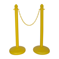 Système de barrières à chaînes en plastique HDPE de marque Barrier avec éléments réfléchissants de qualité ingénierie pour la sécurité routière