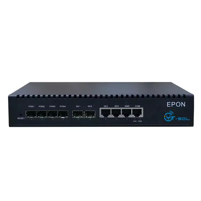NEW ARRIVAL  OEM Fiber Optic FTTB FTTH 4 PON Port mini EPON OLT 4 SFP SLOT 1U OLT Equipment 20KM