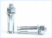 Ancre à coin en acier au carbone zingué de qualité 4.8/6.8 / Norme DIN, pour béton précontraint, avec tête hexagonale, pour utilisation dans le bâtiment