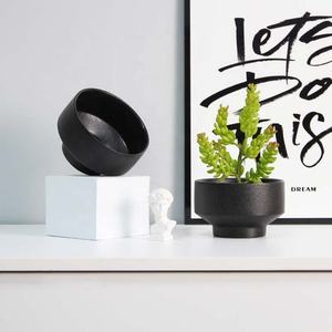YBH Pot lilin dan bunga, hiasan ganda keramik Desain unik Modern dalam ruangan Pot sukulen Matte untuk penggunaan di taman - Product Image 4