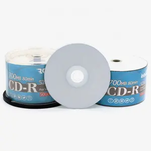 핫 세일 50 Shrinkwrap 52X 700MB 공백 cd 디스크 기록 가능한 스핀들 백색 잉크 제트 인쇄할 수 있는 CD-R