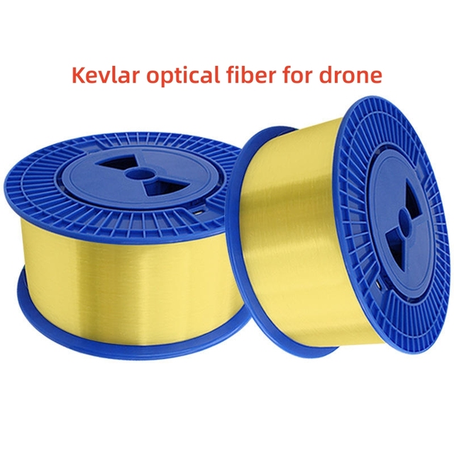 Bending Resistant Kevlar Reinforced Micro Fiber Optic Cable Clear Control Signal for Long Flight FPV Fiber Canister