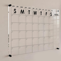 Calendrier en acrylique transparent effaçable à sec, tableau blanc, calendrier domestique, vente directe d'usine, personnalisable, best-seller