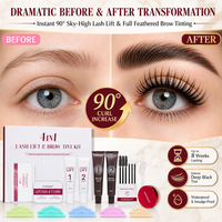 4 en 1 Lash & Brow Lift and Tint Kit Eyelash Lifting 5 Lift Pads Netrural Wild Eyebrow Semi-permanent Personnalisé