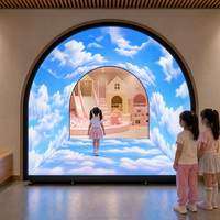 Écran LED Tunnel + Écran LED Carrelage au Sol + Kit Complet de Pièces Novastar Personnalisé pour Grand Écran Flexible en Arche Intérieur P1.86 GOB