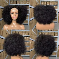 Nouvelle perruque bob 5*5 en cheveux vierges brésiliens 100% naturels, bouclés afro, avec dentelle frontale transparente haute définition 12A 350%