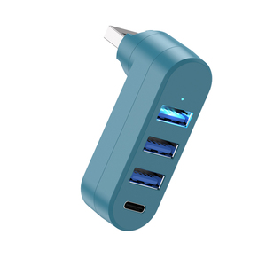 Mini 180 Graden Draaibare Abs Oem Guangdong Usb 3.0 + 2.0 Hub USB-A + USB-C 4 Poort 5Gbps Gegevensoverdracht 5G + 480Mbps Splitter Laptop - Product Image 1