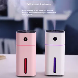 เครื่องเพิ่มความชื้นในรถยนต์แบบ USB ขนาดเล็ก โครงสร้างพลาสติก ปริมาณไอน้ำมาก ทำงานเงียบ (ต่ำกว่า 36 เดซิเบล) ความจุ 0.5 ลิตร ใช้ได้ทั้งที่บ้านและที่ทำงาน - Product Image 4