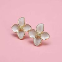 Boucles d'oreilles pendantes vintage en argent 925 pour femme, motif floral émaillé coloré, tendance